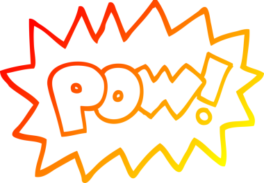 Bir insan tarafından çizilmiş bir çizgi film sembolünün sıcak gradyan çizimi