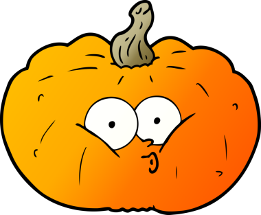 Bir insan tarafından çizilmiş bir balkabağı.