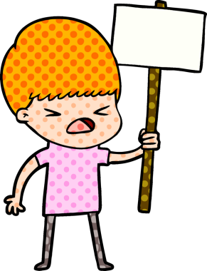 Çizgi film bir insan tarafından çizilmiş stresli adam