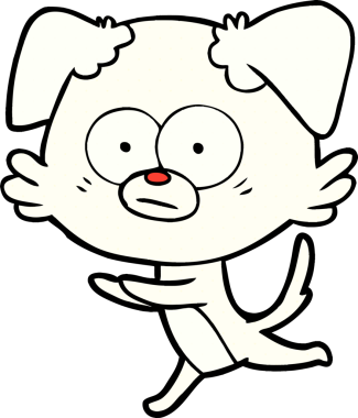 Bir insan tarafından çizilmiş sinirli köpek çizgi filmi.