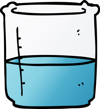 Bir insan tarafından çizilmiş karalama bilim şişesi.