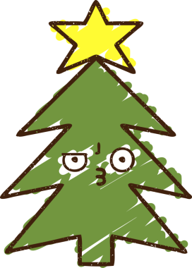 Bir insan tarafından çizilmiş Noel Ağacı Tebeşiri