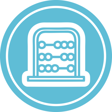Bir insan tarafından çizilmiş geleneksel abaküs simgesi