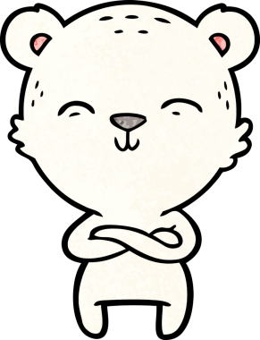 Bir insan tarafından çizilmiş kutup ayısı karikatürü