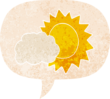 grunge 'da konuşma baloncuğu olan karikatür havası bir insan tarafından çizilmiş gerilimli retro doku