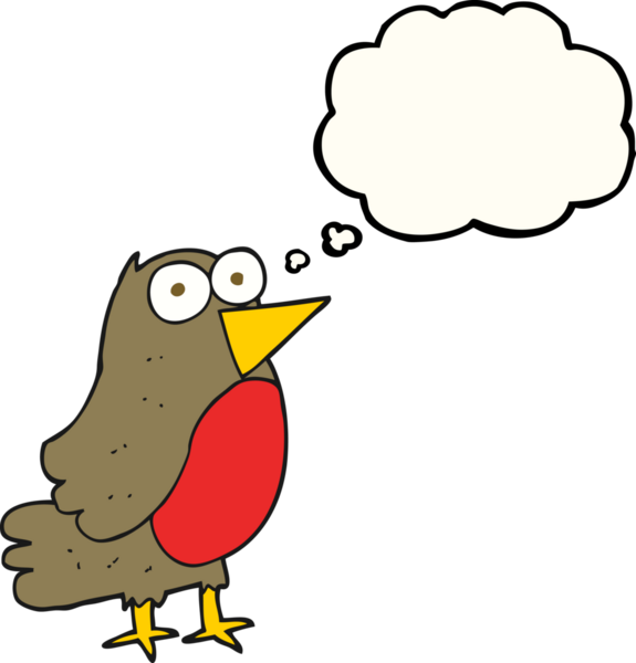 Bir insan tarafından çizilmiş serbest çizim baloncuk Robin çizgi filmi