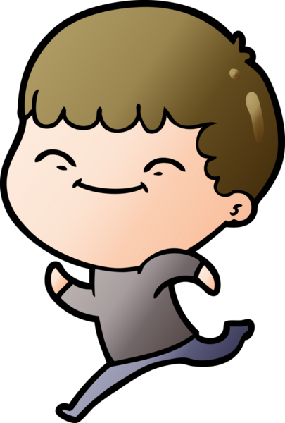 Bir insan tarafından çizilmiş mutlu çocuk çizgi filmi.