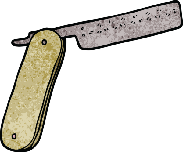 Çizgi film karalamaları bir insan tarafından çizilmiş boğazı kesiyor.