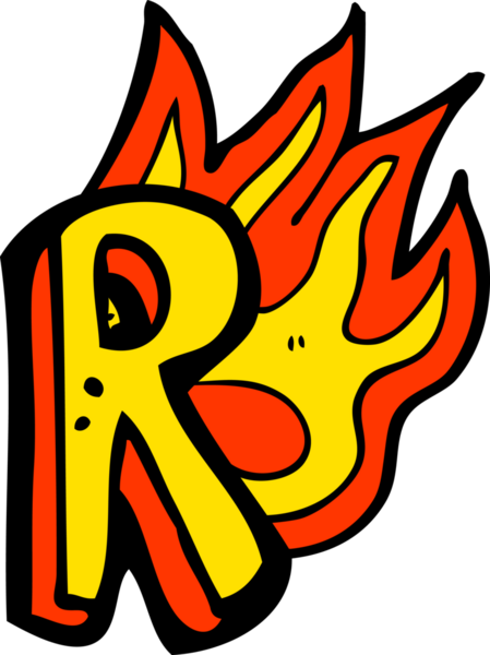 Bir insan tarafından çizilmiş yanan bir karikatür.