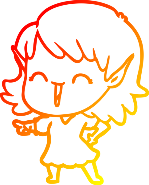 Bir insan tarafından çizilmiş çizgi film karakteri bir elf kızı çizimi