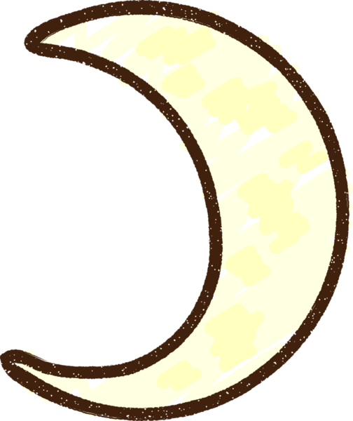 Bir insan tarafından çizilen Ay Tebeşiri
