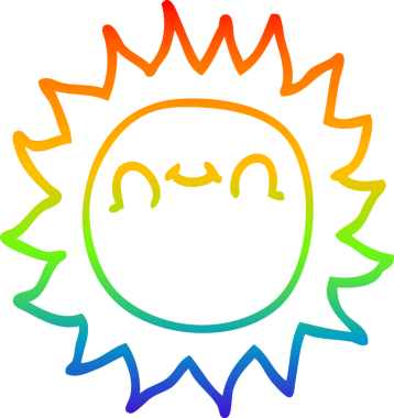 gökkuşağı gradyan çizgi çizimi bir insan tarafından çizilmiş bir çizgi gün ışığı