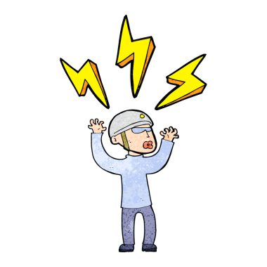 Çizgi filmdeki bisikletçi bir insan tarafından çizilmiş.