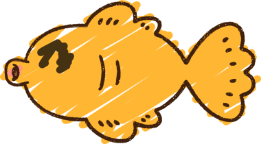 Bir insan tarafından çizilen Japon Balığı Tebeşiri