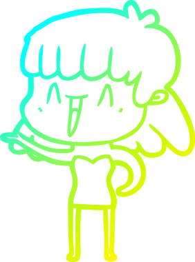 Bir insan tarafından çizilmiş bir karikatür kadın çizimi.