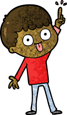 Bir insan tarafından çizilmiş çizgi film adamı.