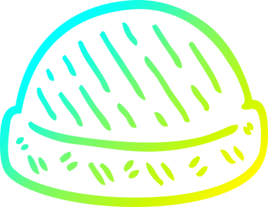 Bir insan tarafından çizilen kış şapkalarının soğuk gradyan çizgileri