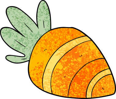 Bir insan tarafından çizilmiş havuç.