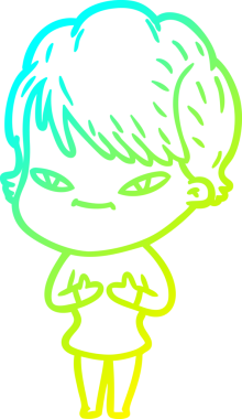 Bir insan tarafından çizilmiş mutlu bir karikatür çizimi.