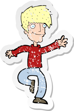 Bir insan tarafından çizilen mutlu adamın çizdiği çizgi filmin gerilimli yapıştırması.