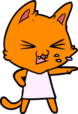 Bir insan tarafından çizilmiş kedi tıslaması.