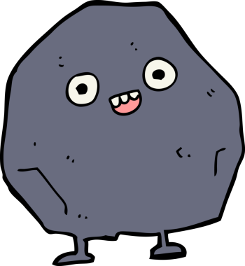 bir insan tarafından çizilmiş karikatür taşı