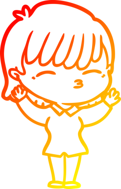 Bir insan tarafından çizilmiş bir karikatür kadın çizimi