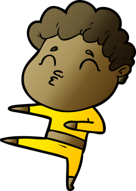 Çizgi film adamı somurtuyor Bir insan tarafından çizilmiş