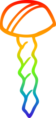 gökkuşağı gradyan çizimi bir insan tarafından çizilmiş bir karikatür vida