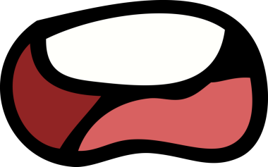 Bir insan tarafından çizilmiş mutsuz bir ağız.