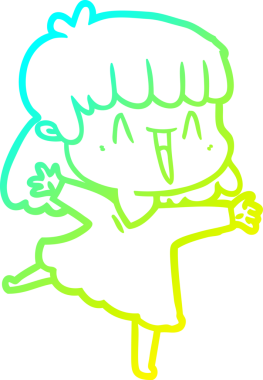 Bir insan tarafından çizilmiş bir karikatür kadın çizimi.