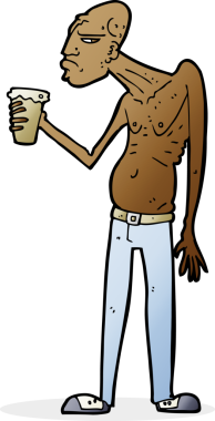 Bir insan tarafından çizilmiş çizgi film holiganı.