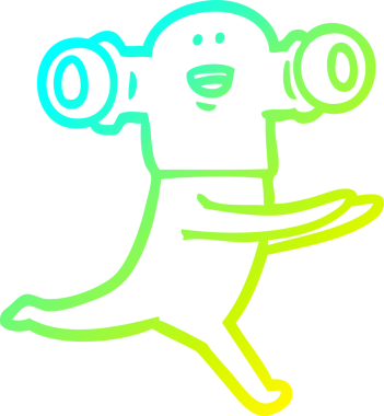 Bir insan tarafından çizilen soğuk hava çizgisi çizimi.