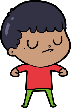 Bir insan tarafından çizilmiş huysuz çocuk çizgi filmi.