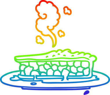 gökkuşağı gradyan çizgi çizimi bir insan tarafından çizilmiş yaban mersini turtası