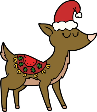 bir insan tarafından çizilmiş bir ren geyiği.