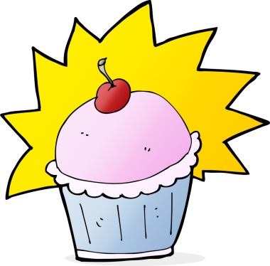 Bir insan tarafından çizilmiş bir kek.