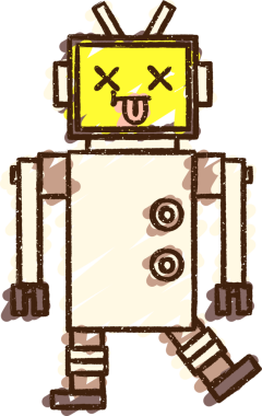 Bir insan tarafından çizilen robot tebeşiri.