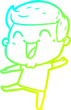 Bir insan tarafından çizilmiş bir çizgi film karakterinin soğuk çizgi çizimi.