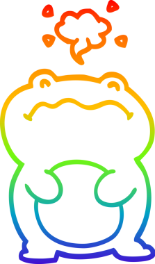 gökkuşağı gradyan çizgi çizimi bir insan tarafından çizilmiş bir kurbağa çizgi