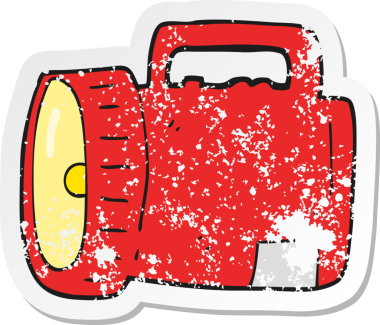 Bir insan tarafından çizilmiş bir karikatür meşalesinin geriletilmiş yapıştırması.