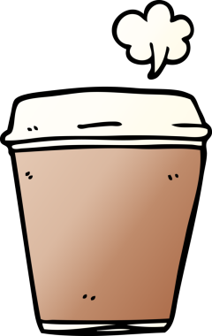 Bir insan tarafından çizilmiş karalama kahve fincanı.