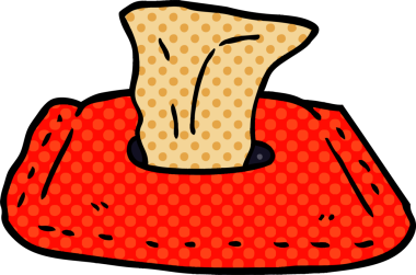 Bir insan tarafından çizilmiş tuvalet kağıdı karalaması.