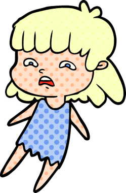 Bir insan tarafından çizilmiş endişeli bir karikatür.