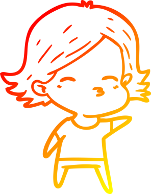 Bir insan tarafından çizilmiş bir karikatür kadın çizimi