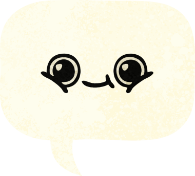 Bir insan tarafından çizilmiş bir konuşma baloncuğunun retro çizim tarzı karikatürü