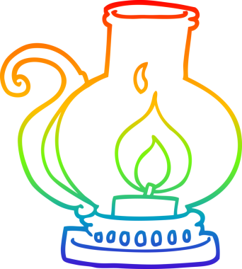 gökkuşağı gradyan çizgi çizimi bir insan tarafından çizilmiş bir fener