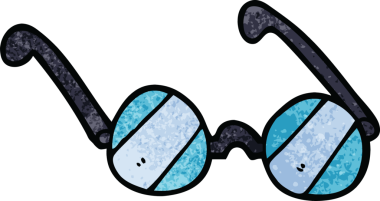 Bir insan tarafından çizilmiş karalama gözlüğü.