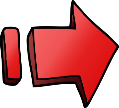 Bir insan tarafından çizilmiş karalama işaretli ok