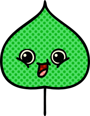 bir insan tarafından çizilmiş dışavurumsal yaprağın çizgi roman tarzı